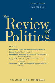 The Review of Politics Volume 77 - Issue 1 -
