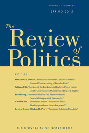 The Review of Politics Volume 77 - Issue 2 -