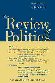 The Review of Politics Volume 78 - Issue 2 -