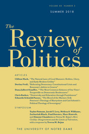 The Review of Politics Volume 80 - Issue 3 -