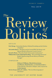 The Review of Politics Volume 81 - Issue 4 -