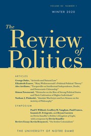 The Review of Politics Volume 82 - Issue 1 -