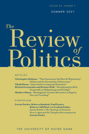 The Review of Politics Volume 83 - Issue 3 -
