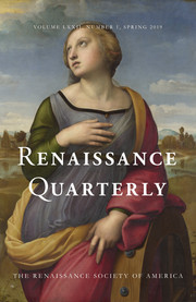 Renaissance Quarterly Volume 72 - Issue 1 -