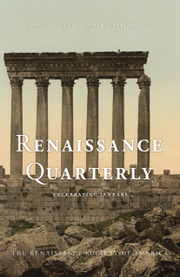 Renaissance Quarterly Volume 75 - Issue 1 -