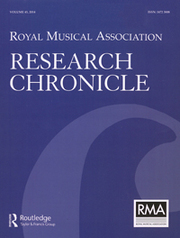 Royal Musical Association Research Chronicle Volume 45 - Issue  -
