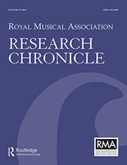 Royal Musical Association Research Chronicle Volume 47 - Issue  -
