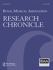 Royal Musical Association Research Chronicle Volume 50 - Issue  -