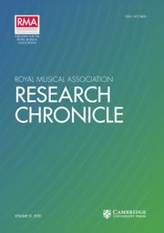Royal Musical Association Research Chronicle Volume 51 - Issue  -