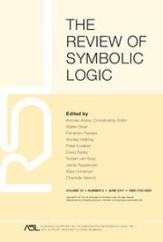 The Review of Symbolic Logic Volume 10 - Issue 2 -
