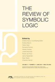 The Review of Symbolic Logic Volume 11 - Issue 2 -