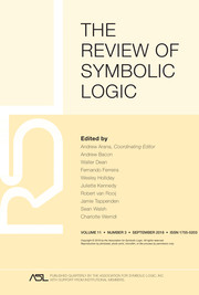 The Review of Symbolic Logic Volume 11 - Issue 3 -