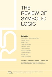 The Review of Symbolic Logic Volume 13 - Issue 2 -