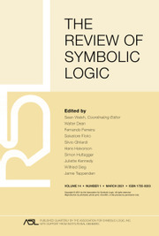 The Review of Symbolic Logic Volume 14 - Issue 1 -