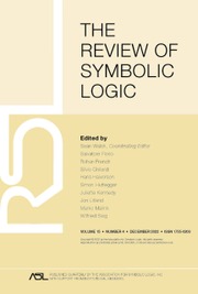 The Review of Symbolic Logic Volume 15 - Issue 4 -