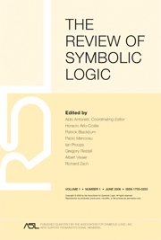 The Review of Symbolic Logic Volume 1 - Issue 1 -