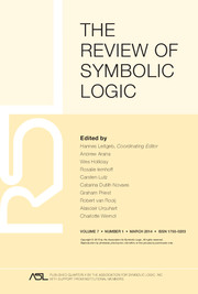 The Review of Symbolic Logic Volume 7 - Issue 1 -