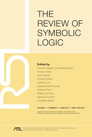 The Review of Symbolic Logic Volume 7 - Issue 2 -