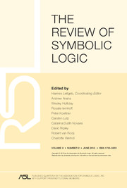 The Review of Symbolic Logic Volume 8 - Issue 2 -