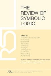The Review of Symbolic Logic Volume 9 - Issue 3 -