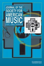 Journal of the Society for American Music Volume 13 - Special Issue4 -  Music, Indigeneity, and Colonialism in the Americas