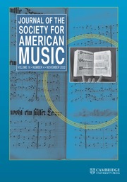 Journal of the Society for American Music Volume 16 - Issue 4 -