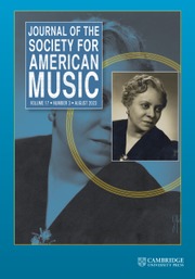Journal of the Society for American Music Volume 17 - Issue 3 -