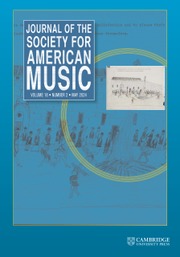 Journal of the Society for American Music Volume 18 - Issue 2 -