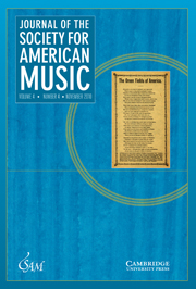 Journal of the Society for American Music Volume 4 - Issue 4 -  Irish Music in the United States