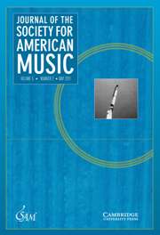 Journal of the Society for American Music Volume 5 - Issue 2 -