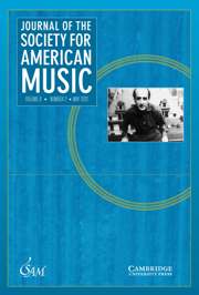Journal of the Society for American Music Volume 6 - Issue 2 -