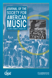 Journal of the Society for American Music Volume 8 - Special Issue3 -  Music and Sound in American Cinema, 1927–56