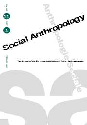 Social Anthropology Volume 11 - Issue 1 -