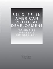 Studies in American Political Development Volume 25 - Issue 2 -