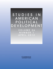 Studies in American Political Development Volume 26 - Issue 1 -