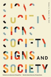 Signs and Society Volume 11 - Issue 3 -