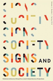 Signs and Society Volume 2 - Issue 1 -