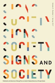 Signs and Society Volume 5 - Issue 1 -