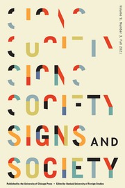 Signs and Society Volume 9 - Issue 3 -