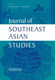 Journal of Southeast Asian Studies Volume 39 - Issue 1 -