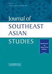 Journal of Southeast Asian Studies Volume 41 - Issue 1 -