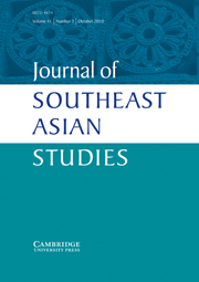 Journal of Southeast Asian Studies Volume 41 - Issue 3 -