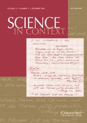 Science in Context Volume 18 - Issue 4 -