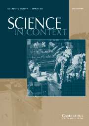 Science in Context Volume 19 - Issue 1 -