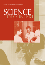 Science in Context Volume 23 - Issue 4 -  Science in an Israeli Context: Case Studies