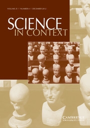 Science in Context Volume 25 - Issue 4 -