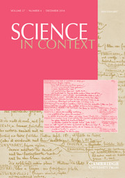 Science in Context Volume 27 - Issue 4 -