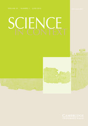 Science in Context Volume 29 - Issue 2 -
