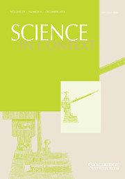 Science in Context Volume 29 - Issue 4 -