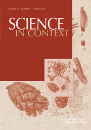 Science in Context Volume 30 - Issue 1 -